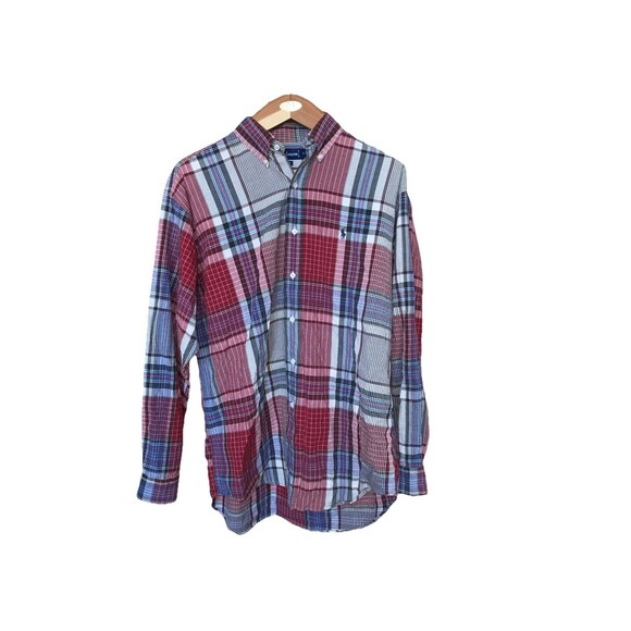 Ralph Lauren Classic Fit Men's L Multicolor Plaid Long Sleeve Button Down Shirt - Picture 2 of 4